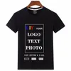 Cotton 100 Anpassad T -shirt för män gör din egen design p o textskjorta kvinnor topp tees diy tryck tshirt plus 6xl 220614