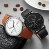 Smeeto Simple Fashion Hemisphere Second Disc Stone Watch Waterproof Watch Belt Men's Watch Watchale