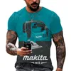 Moda Estate Strumenti 3D Stampa T-shirt da uomo Casual Allentato Girocollo Manica corta Magliette oversize Abbigliamento unisex Top Tee 220607