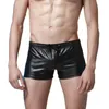 Mutande Uomo Sexy Althetic Strap Intimo Stringato Boxer corto Boxer in ecopelle Pantaloncini Mutande