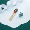 Pins Broches Kerstboom Krans Schaatsen Bel Sokken Sneeuwvlok Emaille Badge Kleine Broche Sieraden Jaar Cadeau 2022Pins