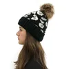 Beanies Beanie/Skull Caps Thick Sticked Hat Stitching Leopard Print Curling Löstagbar ullkåpor Ladies Warm Hatbeanie/Skull Chur22