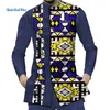 BintaRealWax Herrenhemd Langarm Marke Afrikanische Kleidung Dashiki Männer Druck Baumwolle Casual Shirts Slim Fit Afrikanisches Wachs Herren Tops 6XL WYN380