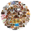 60Pcs Physical Funny Poop Stickers Non-Random For Car Bike Luggage Sticker Laptop Skateboard Motor Water Bottle Snowboard wall Decals Kids Gifts