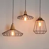 Hängslampor retro industriell belysningslampa järn trä nordisk hängande ljus kök fixturer restaurang loft hanglamp armaturberoende