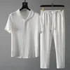 Gömlek Pantolon Yaz Men Moda Klasik Gömlek İş İş Gündelik Gömlek Bir Kıyafet Boyutu M 4XL 220613
