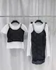 Casual Dresses Two Piece Set med vit skjorta liten söt svart ihålig hängslen klänningskjorta härlig t-shirt