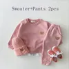 Kläder sätter barnkläder till Borns Autumn Winter Warm Christmas Baby Boys Children's Toddler Girls Sport Tracksuits 4yClothing