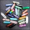 Taş gevşek boncuklar mücevher doğal 32x8mm altıgen prizma kristal gül kuvars ametist kaplanlar göz 7 çakra şifalı kolye dhjxe