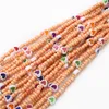 Keychains Summer Colorful Beads Long Mobile Phone Chain Lanyards For Women Girls Bohemia Necklace Handmade Case Hanging CordKeychains