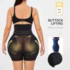 Waist Trainer Pants Shaping Panties Hip Padded Panty Women Push Up Fake Ass Flat Tummy Body Shaper Plus Size Shapewear Shorts Y220411