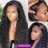 13x4 Loose Deep Wave Brazilian Human Hair Wigs 32 34 Inch Transparent Synthetic Curly Lace Front Wig For Black Women