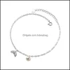 Braccialetti con ciondoli Aifenao Bracciale di perle per caviglia Sier 925 Cavigliere per piedi a coda di pesce Gioielli Catena per gambe Moda femminile G Bdesybag Dho5J