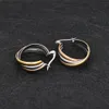 Серьги-кольца Huggie Triple Laywer для женщин, женские подарочные украшения с гравировкой