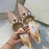 Fashion Women's Designer Shoes Pointed Toes High-heeled Sandals Pearl Business Wear Banquet Pumps