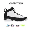 Chaussures de basket-ball bleu poudre 9s rouge feu Space Jam UNC avec boîte, chaussures de sport pour hommes, baskets Olive Concord, nouveau 2024