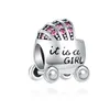 925 STERLING Gümüş Dangle Charm Nipple Bebek Taşıma Şişesi Kolye Boncuk Fit Pandora Takılar Bilezik DIY mücevher Aksesuarları