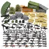 153шт песчаные мешки для ноутбуков Armor Camouflag Строительные блоки Модель Кирпичи Военная армия Swat Weapon Team Set MOC аксессуары DIY Toy 220418