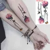 NXY Tatuaje temporal Etiqueta impermeable Etiqueta de rama de árbol negro Tatto Flash Flash Tatoo brazo mano cuerpo arte para mujeres hombres 0330