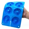 6 Holes Silicone Donut Baking Moulds Pan Non-Stick Baking Pastry Chocolate Cake Dessert DIY Decoration Tools Bagels Muffins Donuts Maker