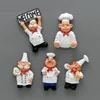 Cartoon creative bread chef refrigerator magne 3d fridge magnets character stickers home decoration gifts 220426