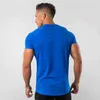 Body Fitted T-shirt Hecho en algodón Polyter Tight Arm Black 100% Cotton Mens Sports Casual T Shirt Plain Dyed T Shitrts Knitted