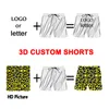 Xmas hjortbräda shorts Happy Year Present Lover Clothing Super Cool Gym Beach Short Pants 3D Printed DIY Plus Size Wholesales 220707