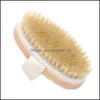 Bath Brushes Sponges Scrubbers Bathroom Accessories Home Garden Dry Brushing Body Brush With Soft Natural Bristles Gentle Exfoliating Mas