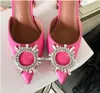 buckle stain Pumps shoes spool Heels sandals women s Luxury Designers Dress shoe Evening Slingback sandal factory footwear