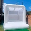 Maison gonflable blanche gonflable pour enfants et adultes, château carré de mariage, videur sautant en Pvc avec livraison rapide