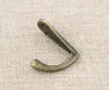 Atacado- Único Prong Roupas Roupas Robe Bolsa Chapéu Gancho Gancho Antique Bronze 3,4 cm x 1.4cm (1 3/8 "x 4/8") SN4919
