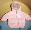 Ragazze Designer Autunno Inverno Ragazzi Thin Down Coat Kids Boy Plaid Giacche imbottite Cappotti Bambini Tenere al caldo Capispalla con cerniera con cappuccio Neonata