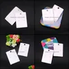 100pcs / lot 5 * 7cm 4 홀 백서 쥬얼리 디스플레이 카드 매달려있는 귀걸이 / 드롭 귀걸이 / 귀 스 터 드 액세서리 태그 표시 레이블 드롭