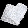 Clear Silicone Ice Moulds 26 alphanumerics silicone Chocolate Mold biscuit DIY Homemade Mould Cake Maker tools