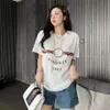 Brand name high quality cotton round collar women's T-shirt European and American fashion letter printing logo Men's summer leisure couple short sleeves