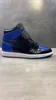 Jumpman 1S Retro High OG "Noir / Bleu Royal Hommes Chaussures de basket-ball 555088-404 baskets extérieures