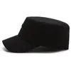 Berretti Cappello militare Nero Flat Top Bonnet Berretti da baseball in cotone regolabile Uomo Snapback Gorras Marca Tattico Casquette Visiera casualBerets