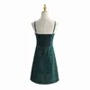 Nouveau Vintage femme robe été 2021 Spaghetti sangle robe de soirée florale taille haute robe d'été coréenne Y2K robes robes Mujer G220414