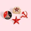 CCCP Paint Alloy Pentagram منجل دبوس دبوس دبوس الشارة الألمانية