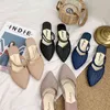 Pointed Toe Sandals Elegant Women Slippers Summer Fashion Outdoor Wedge Heels Sandals Women 2020 Waterproof Lady Fashion Shoes Y220421