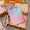 Womens Mini Totes L Designers Colorful Shoulder Bags Fashion Real Leather Floral Top Mirror Quality Girls Cross Body Handbags Lady