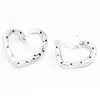 925 Sterling Silver Love Hearts Hoop Earring Kleurrijk Crystal Women Girls Wedding Gift met originele doos voor Pandora Rose Gold -oorbellen