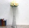 Slank Wais Party Decoration Road Blomma Vase 90 cm Tall Crystal Candelabra Pillars For Wedding Table Centerpiece