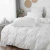 Nordic Soft Cute Solid White Gray High Quality Duvet Cover Set Bedclothes Bedspread Quilt Twin Size Bedding