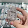 Montre de luxe pour hommes, mouvement, montre glacée, moissanite, montre-bracelet, mécanique, automatique, de styliste, haute qualité, diamant, 925