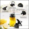 Other Kitchen Tools Kitchen Dining Bar Home Garden Mason Jar Lids Er Sealing Lid Anti-Leakage Design With St Hole Wide Mouth Cute Decorat