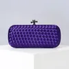 Fashion Lady Women's Silk Hand-woven Hand-made Lock Handbags Flap Chain Shoulder Messenger Crochet Bag Dinner Party Clutch 220512