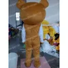 Costume della mascotte dell'orso bruno di Halloween Cartone animato Peluche Animale Personaggio a tema anime Formato adulto Carnevale di Natale in maschera