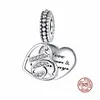 925 Silver Fit Pandora Charm 925 Браслет Серебряный цветной кулон День рождения Юбилейная серия Подвески набор Подвеска DIY Изящные бусины Ювелирные изделия