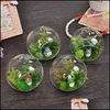 Kaarsenhouders Home Decor Garden Clear Glass Hangende houder 6/8/10/12 cm Planten TEE LICHT KANSLESTICK Wedding Kerstmis Dhkpy